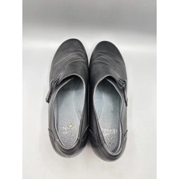 Dansko Womens Shoes 41 Franny Loafer Black Leather Comfort Shoes - Picture 4 of 8